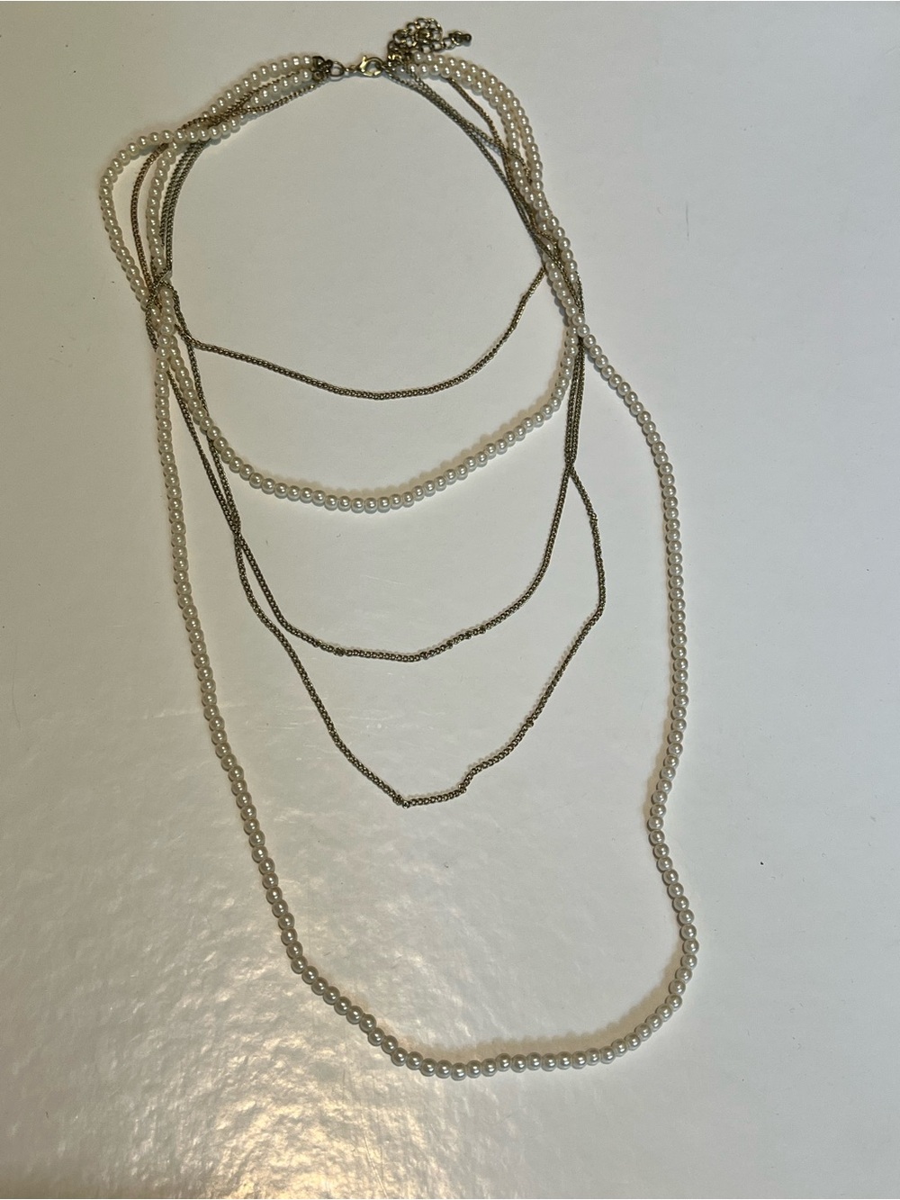 Zara Ivory Pearls with Gold-Tone Layered Necklace